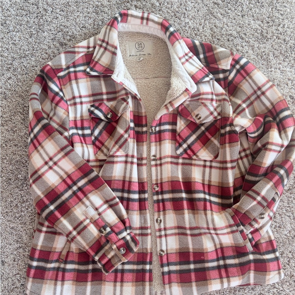 Plaid Sherpa-Lined Shacket